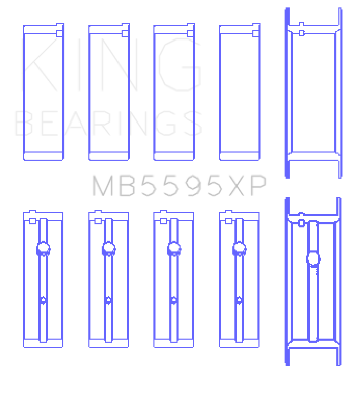 King Engine Bearings Nissan KA-24DE (Size STDX) Performance Main Bearing Set
