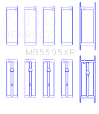 King Engine Bearings Nissan KA-24DE (Size STDX) Performance Main Bearing Set