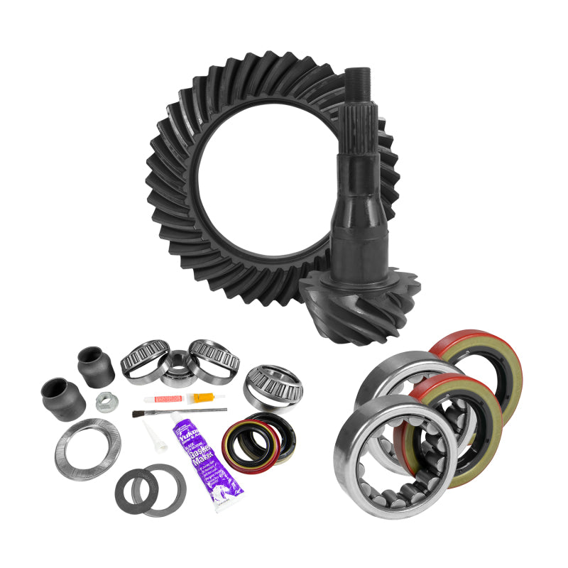 Yukon Gear 9.75in Ford 3.55 Rear Ring & Pinion Install Kit 2.53in OD Axle Bearings and Seal