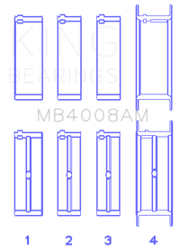 King Engine Bearings Nissan VG20E/VG20DET V6 (Size STD) Main Bearing Set
