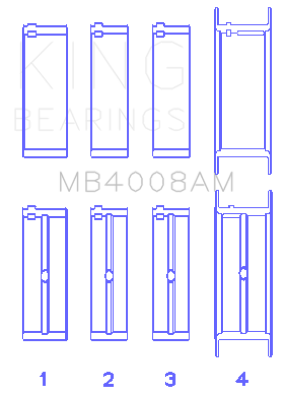 King Engine Bearings Nissan VG20E/VG20DET V6 (Size 0.25) Main Bearing Set