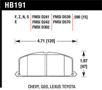 Hawk 87 Toyota Corolla FX16 HP+ Street Front Brake Pads