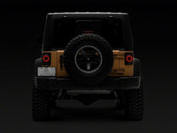 Raxiom 07-18 Jeep Wrangler JK Axial Series Halo LED Tail Lights- Black Housing (Clear Lens)