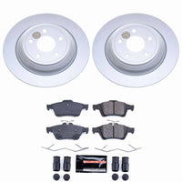 Power Stop 16-18 Ford Focus Rear Z23 Coated Brake Kit