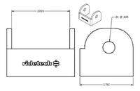 Ridetech Large Rod End Bracket for 3in Wide Rod End