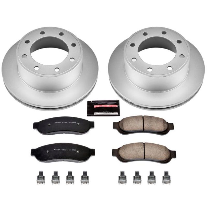 Power Stop 05-07 Ford F-350 Super Duty Rear Z17 Coated Brake Kit