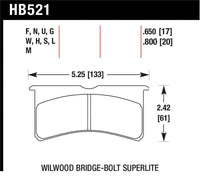 Hawk Wilwood Superlite 4R/6R/SL4R/4/6 Forged Black Race Brake Pads