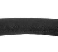 NRG Reinforced Stealth Wheel (380mm) 3 Spoke Center - 1in Deep Dish - Vegan Suede Red Stitch