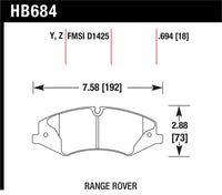 Hawk 10-13 Range Rover/Range Rover Sport Supercharged Performance Ceramic Street Front Brake Pads
