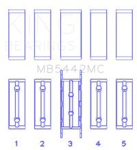 King Engine Bearings Ford/Mazda L3/ L3-VDT MZR (Size 0.25) Main Bearing Set