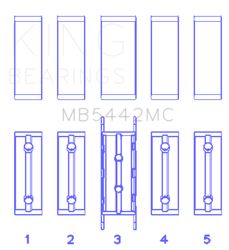 King Engine Bearings Ford/Mazda L3/ L3-VDT MZR (Size 0.05) Main Bearing Set