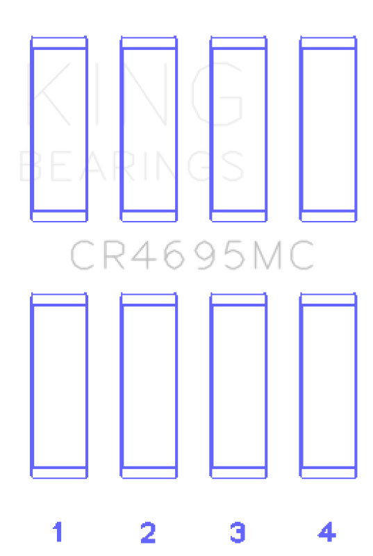 King Engine Bearings Ford Ecoboost 2.0L / 2.3L (Size 0.75) Connecting Rod Bearing Set