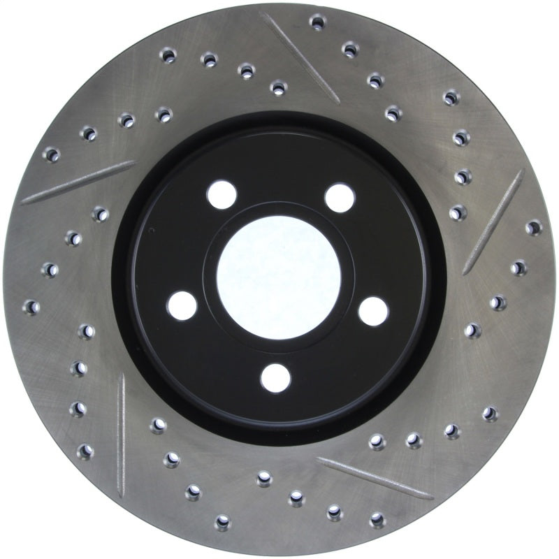 StopTech 03-09 Chrysler PT Cruiser Tur / 03-05 Dodge Neon SRT-4 Front Left Slotted & Drilled Rotor