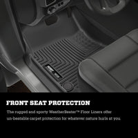 Husky Liners 19 Dodge Ram 1500 Quad Cab Weatherbeater Black Front & 2nd Seat Floor Liners