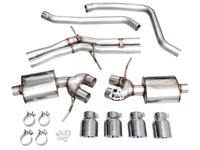 AWE Tuning 19-21 Porsche Macan 3.0T/2.9TT Touring Edition Cat-Back Exhaust w/ Chrome Silver Tips