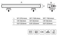 Go Rhino Xplor Flash Series Single Multi Function LED Light Bar (Track Mount) 20in. - Blk