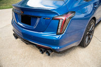 Corsa 22-25 Caddy CT5-V Blackwing 3in Axle-Back - Act. Exh. - Dual Rear Exit - Twin 4.5in Blk CF Tip