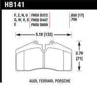 Hawk 1986-1991 Porsche 928 CS DTC-30 Front Brake Pads