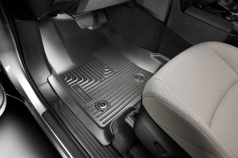 Husky Liners 16-24 Nissan Navara Crew Cab WeatherBeater Front & 2nd Row Floor Liners - Black