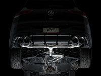 AWE Tuning MK8 Volkswagen Golf R 3in Track Edition Quad Exhaust - Chrome Silver Tips