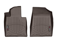 WeatherTech 2017+ Kia Cadenza Front FloorLiners - Cocoa