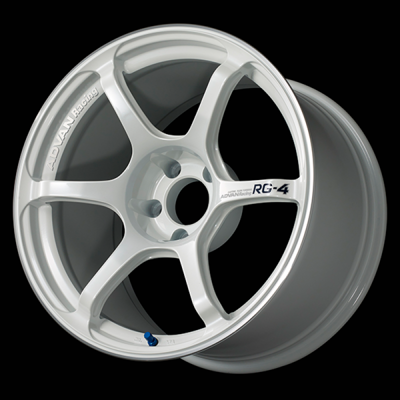 Advan RG-4 18x11.0 / +15 Offset / 5x114.3 / 73mm Bore / Racing White Metallic and Ring