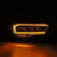 AlphaRex 16-20 Toyota Tacoma NOVA LED Projector Headlights Plank Style Chrome w/Activation Light