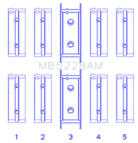 King Engine Bearings Mitsubishi 4G52 (Size +0.50mm) Main Bearing Set