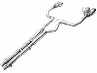 AWE 2024 Ford Mustang Dark Horse S650 RWD Track Edition Cat-Back Exhaust w/ Quad Chrome Silver Tips