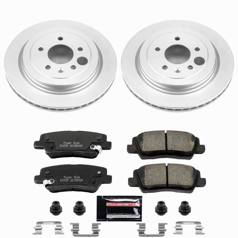 Power Stop 13-18 Cadillac ATS Rear Z23 Coated Brake Kit
