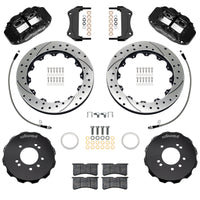 Wilwood 99-02 Nissan Skyline Superlite 6R Front BBK w/ 12.88in D/S Rotors & Flexlines - Black