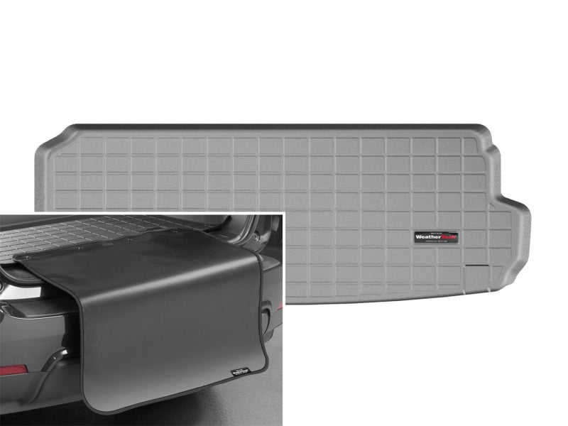 WeatherTech 2017+ Audi Q7 Cargo Liners With Bumper Protector - Grey