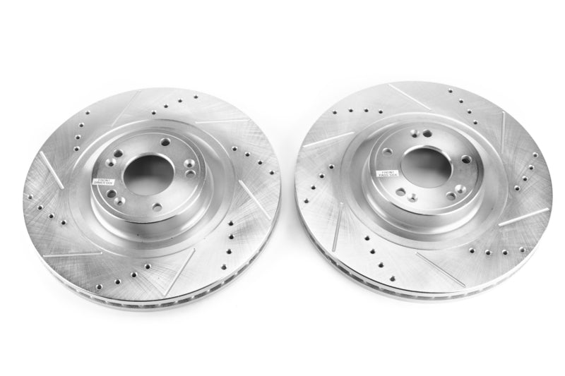 Power Stop 12-16 Hyundai Equus Front Evolution Drilled & Slotted Rotors - Pair