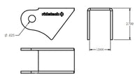 Ridetech Tri Link Frame Rod End Bracket 1-3/4in Wide