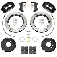 Wilwood 95-98 Nissan Skyline Superlite 6R Front BBK w/ 12.88in Slotted Rotors & Flexlines - Black