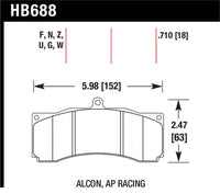 Hawk Alcon / AP Racing / Baer HP Plus Street Brake Pads
