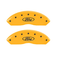 MGP 2 Caliper Covers Engraved Front Oval Logo/Ford Yellow Finish Blk Char 2011 Ford Focus