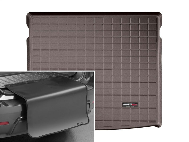 WeatherTech 16+ BMW X1 Cargo Liners With Bumper Protector - Cocoa (Fits w/ Standard Rear Seats)