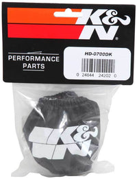 K&N Drycharger Wrap Black 159mm Base 178mm Top 92mm H