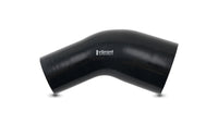 Vibrant 3in ID x 2.25in ID Gloss Black Silicone 45 Degree Transition Elbow