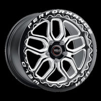 Weld Laguna Drag Beadlock 15x10 5x114.3 ET50 BS 7.50 Gloss Black MIL DIA 78.1