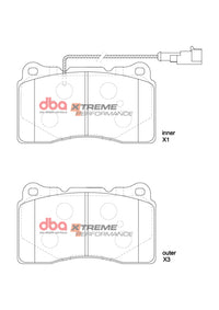 DBA 14-16 Maserati Ghibli (w/345mm Front Rotor) XP Performance Front Brake Pads