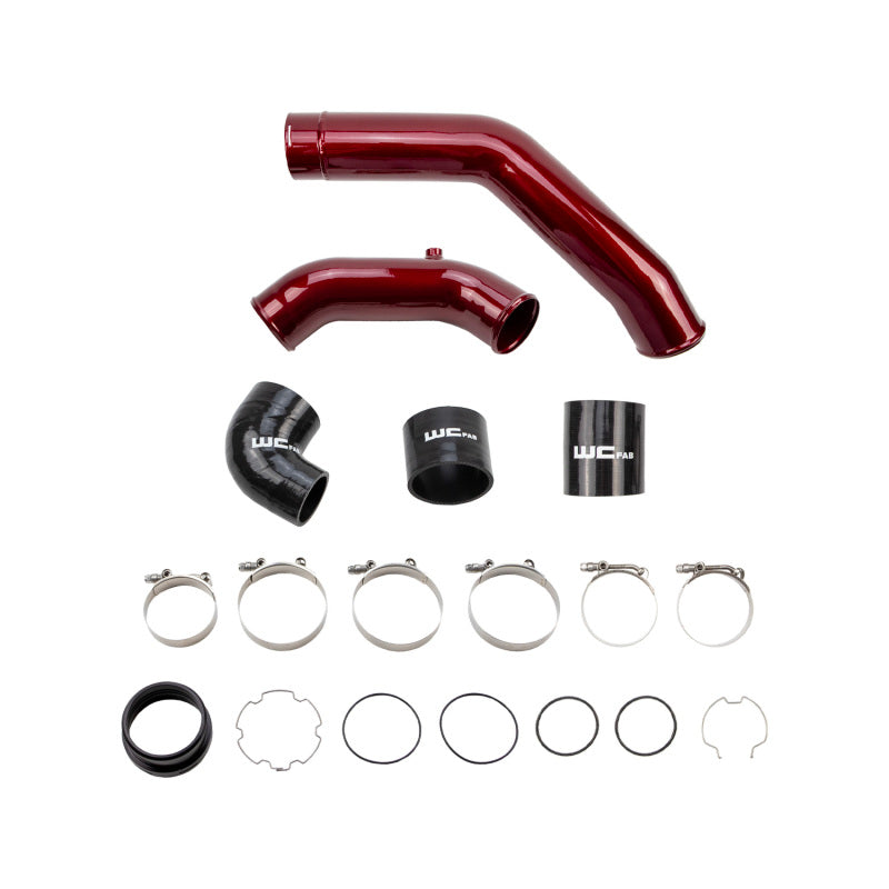 Wehrli 17-25 Ford Power Stroke 6.7L High Flow Intercooler Pipe Kit - Bengal Red