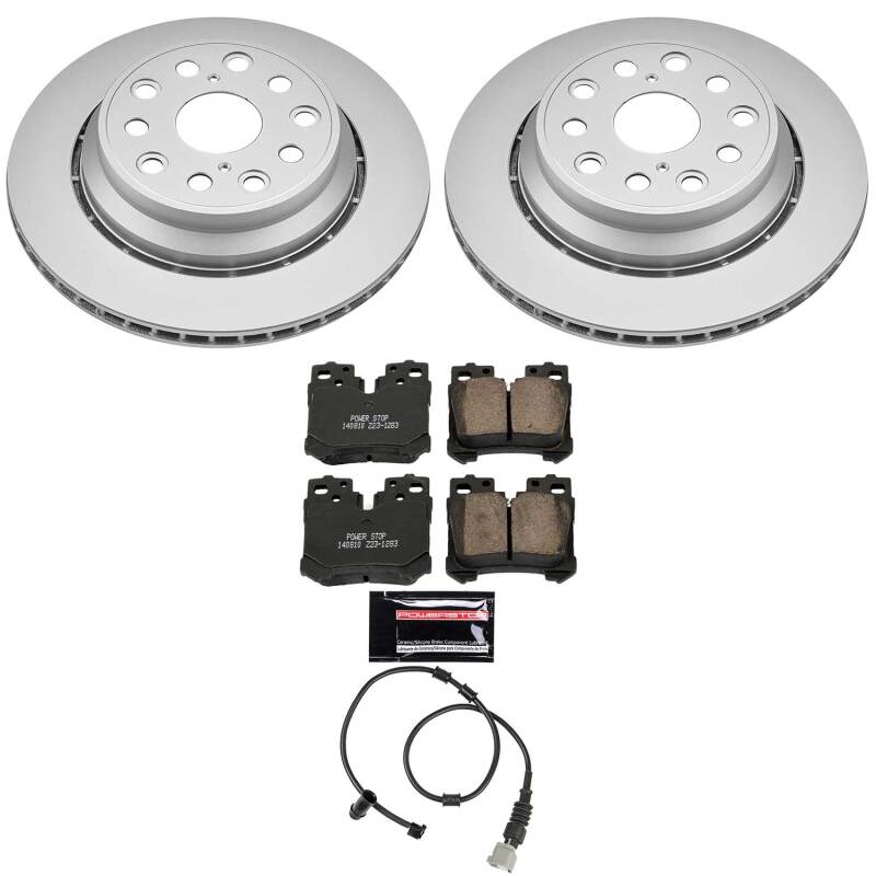Power Stop 07-09 Lexus LS460 Rear Z23 Coated Brake Kit