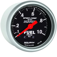 AutoMeter Gauge Fuel Pressure 2-1/16in. 1.0Kg/Cm2 Mechanical Sport-Comp