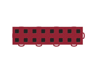 WeatherTech TechFloor - 3in X 12in Tiles(Right Loop) - Red/Black **Order in Qtys of 10