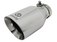 aFe Takeda 304 Stainless Steel Clamp-On Exhaust Tip 2.5in. Inlet / 4.5in. Outlet / 9in. L - Polished