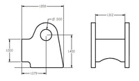 Ridetech Shock Bracket for 1.5in Bridge
