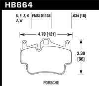 Hawk Porsche 911 ER-1 Endurance Racing Brake Pads (Works with Iron/Metal Rotors)