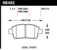 Hawk 04-07 xA/xB D990 Blue 9012 Race Front Brake Pads